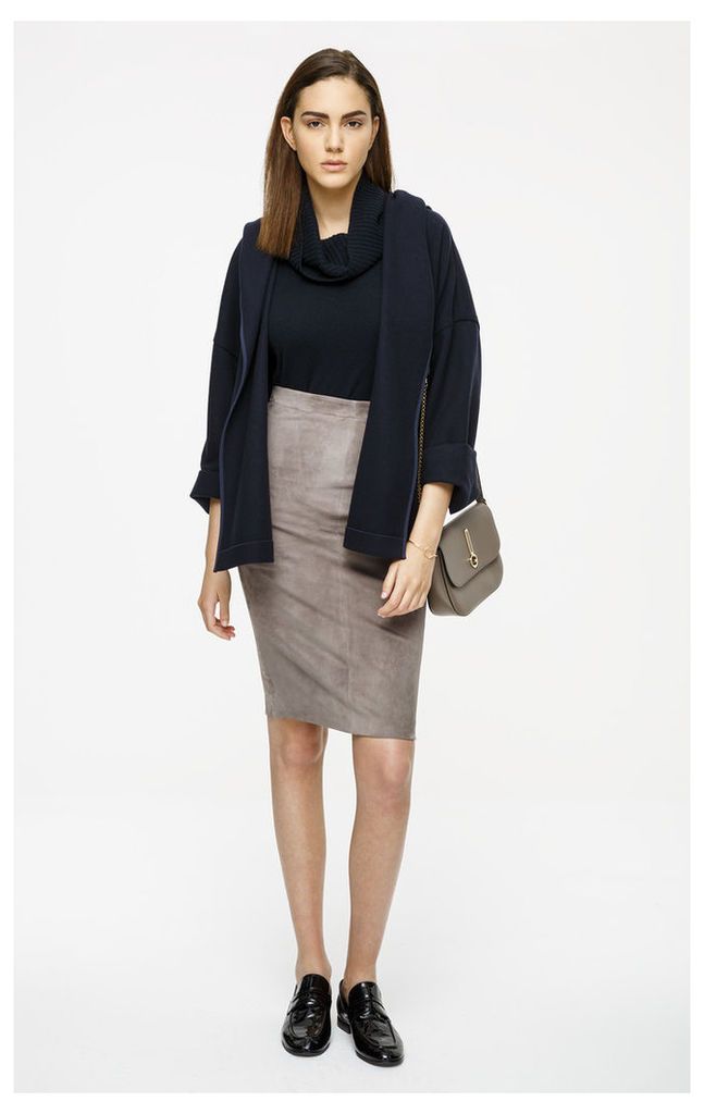 Suede Pencil Skirt