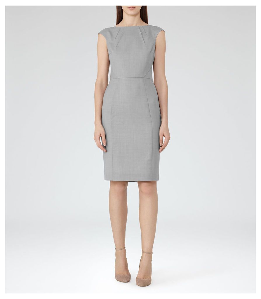 Reiss Kent Dress  - Tailored Dress in Grey, Womens, Size 14