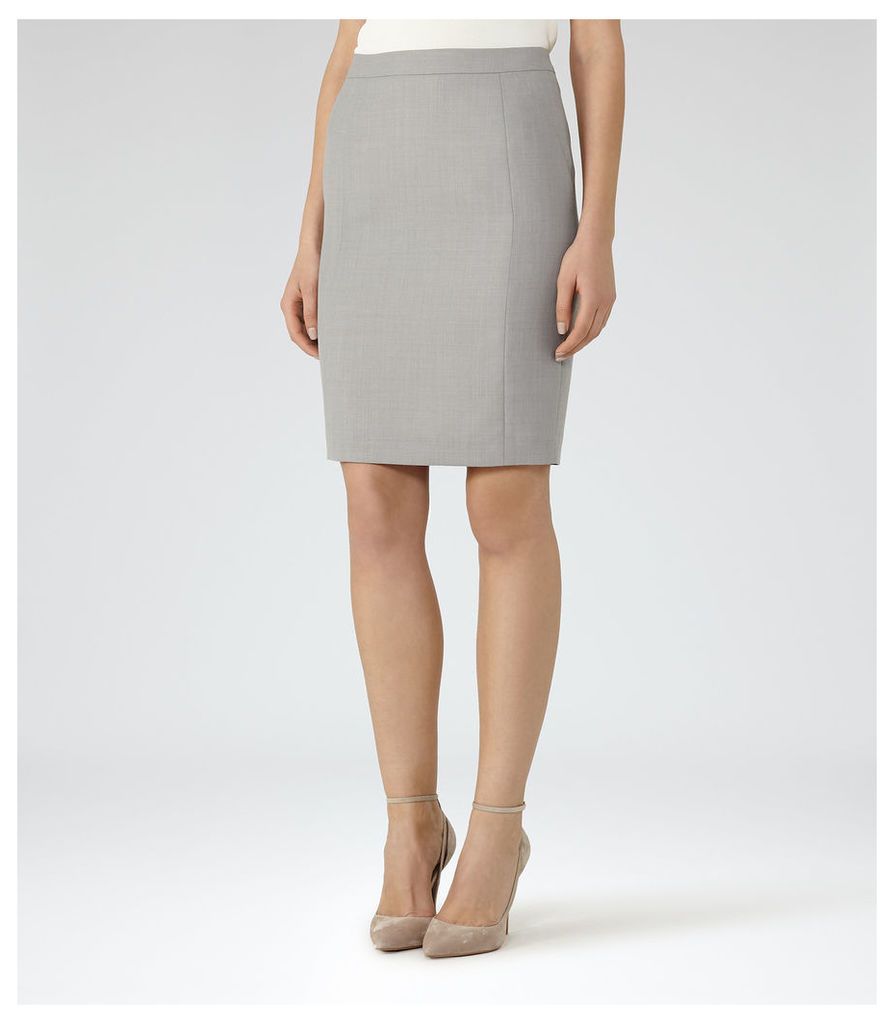 Reiss Kent Skirt  - Tailored Pencil Skirt in Grey, Womens, Size 10