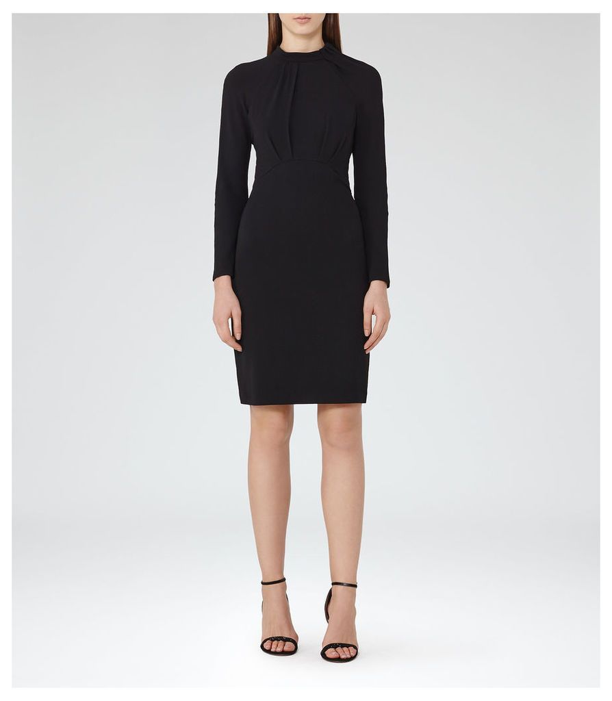Reiss Irenina - Pleat-detail Dress in Black, Womens, Size 10