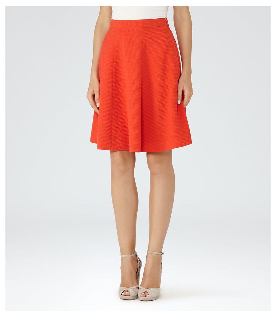 Reiss Hannah - A-line Mini Skirt in Flame, Womens, Size 8
