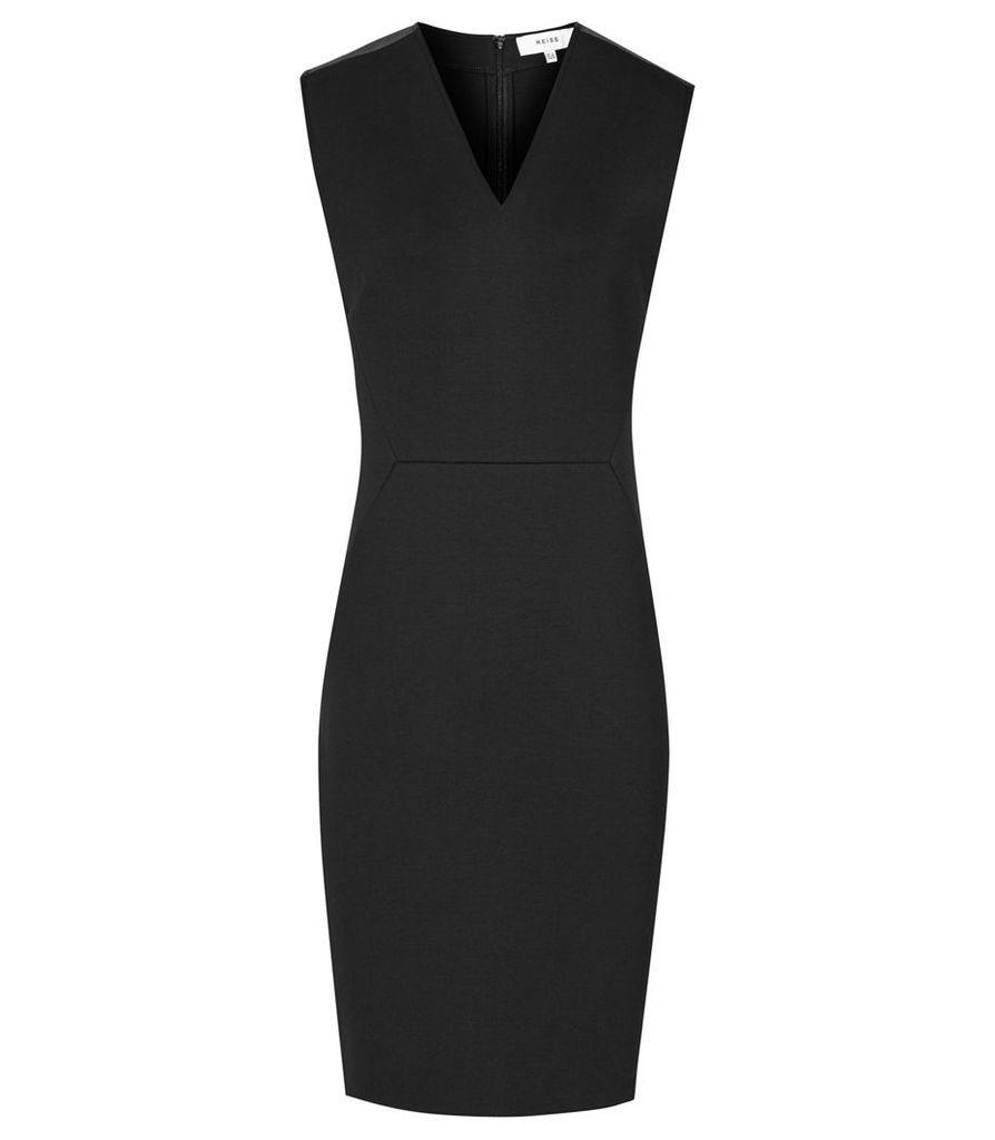 Reiss Tilly - Neoprene Dress in Black, Womens, Size 10