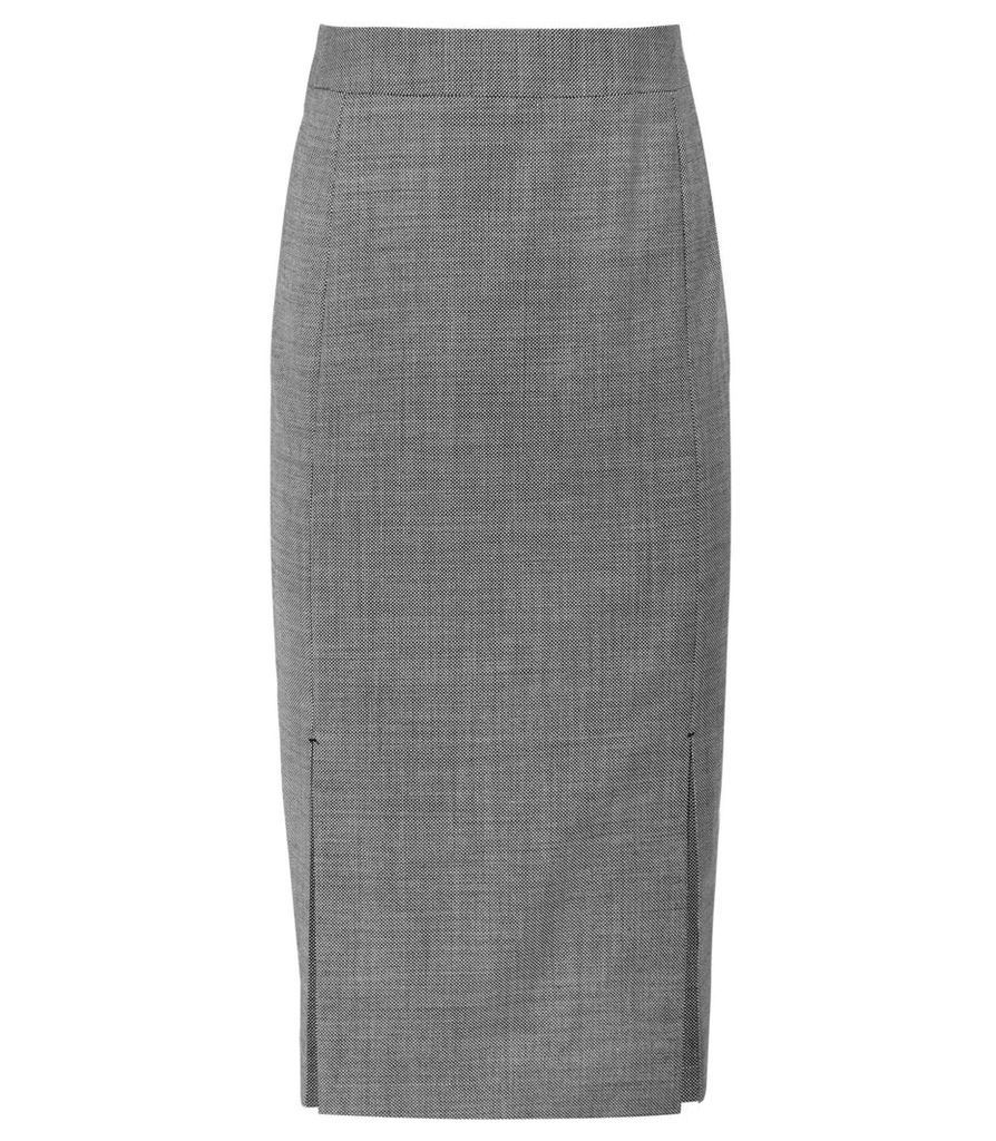 Reiss Alber Skirt - Tailored Pencil Skirt in Grey, Womens, Size 16