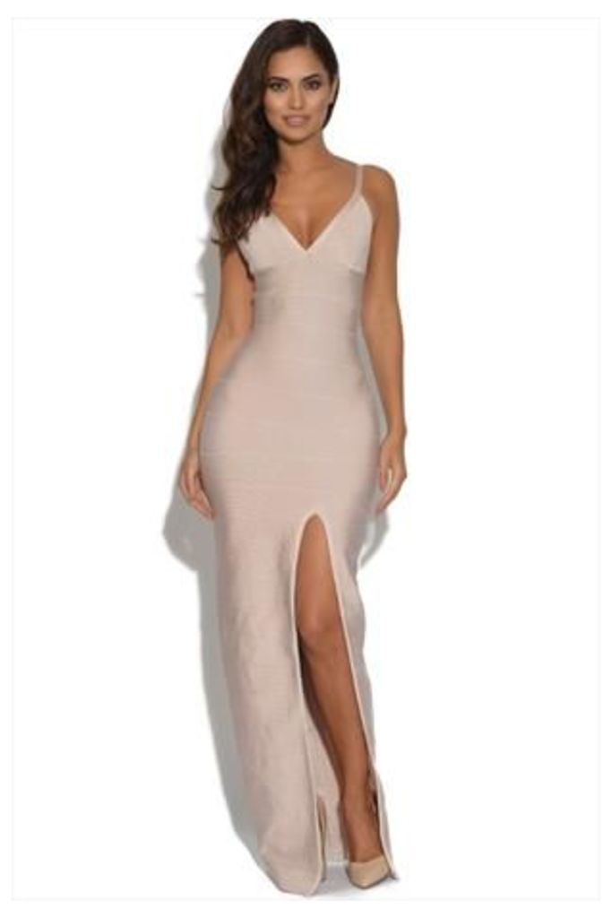 Luxe Nude Bandage Maxi Dress