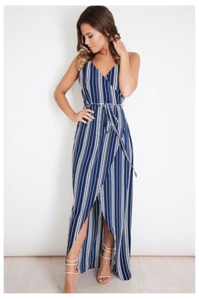 Blue Stripe Maxi Dress