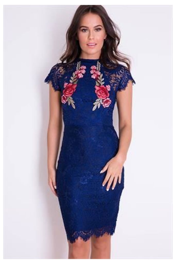 Lace Embroidered Bodycon Dress