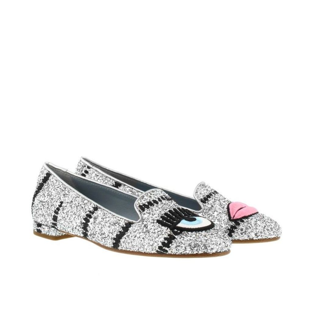 Chiara Ferragni Loafers & Slippers - Flirting Loafers Silver Glitter - in silver - Loafers & Slippers for ladies