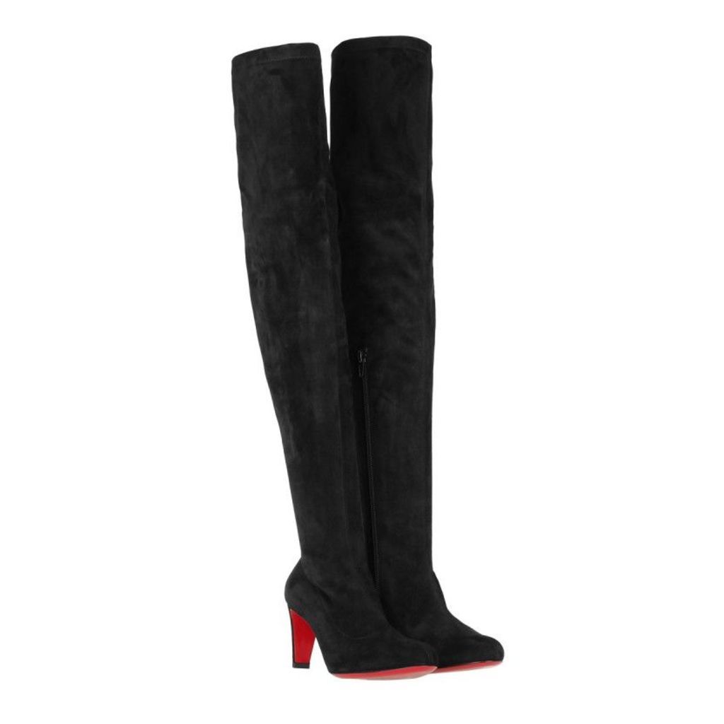 Christian Louboutin Boots & Booties - Alta Top 70 Veau Velours Stretch Suede Boot Black - in black - Boots & Booties for ladies