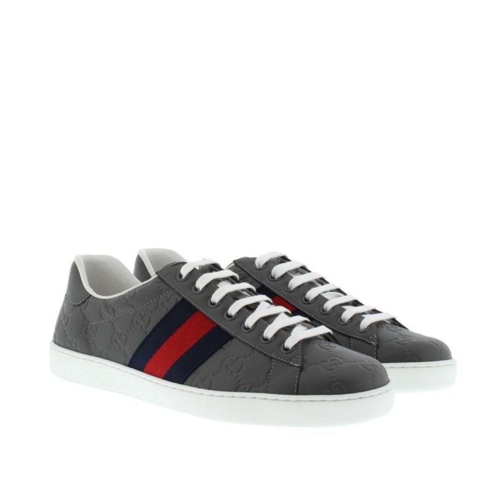 Gucci Sneakers - Low Top Sneaker Ace Leather Grey - in grey - Sneakers for ladies