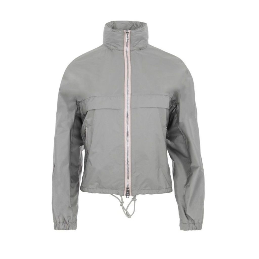 Prada Coats - K-Way Nylon Piuma Jacket Argento + Rosa - in rose, grey - Coats for ladies