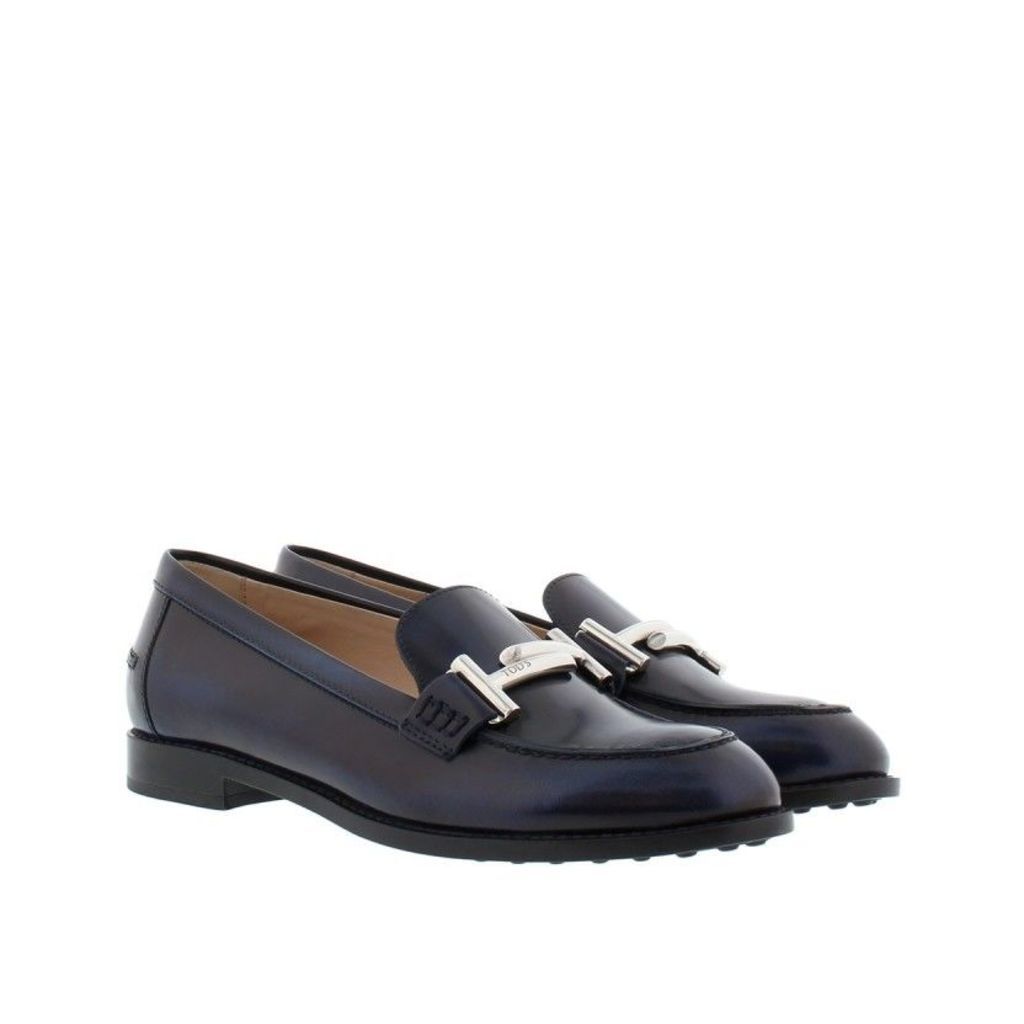 Tod's Loafers & Slippers - Double T Mocassino Gomma Loafers Blue - in blue - Loafers & Slippers for ladies