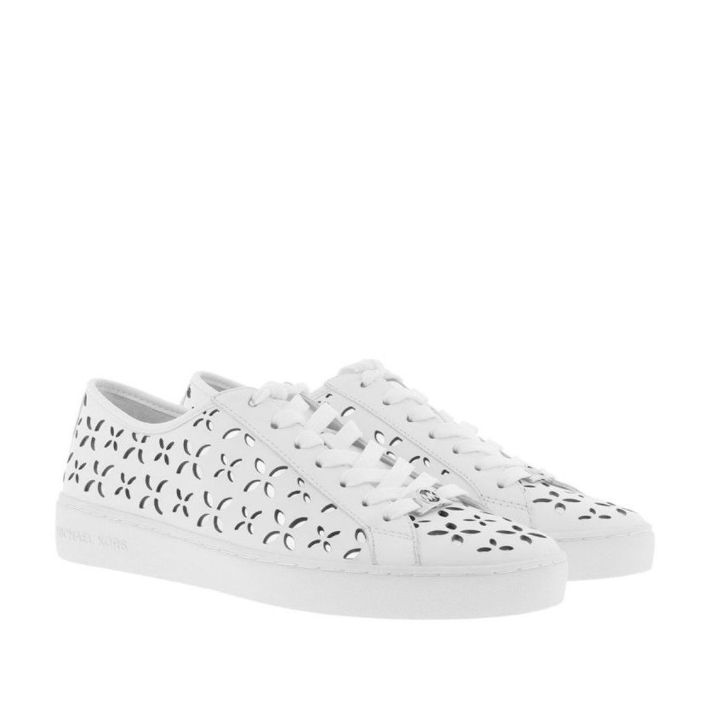 Michael Kors Sneakers - Keaton Sneaker Lasered Leather Optic White/Silver - in white - Sneakers for ladies