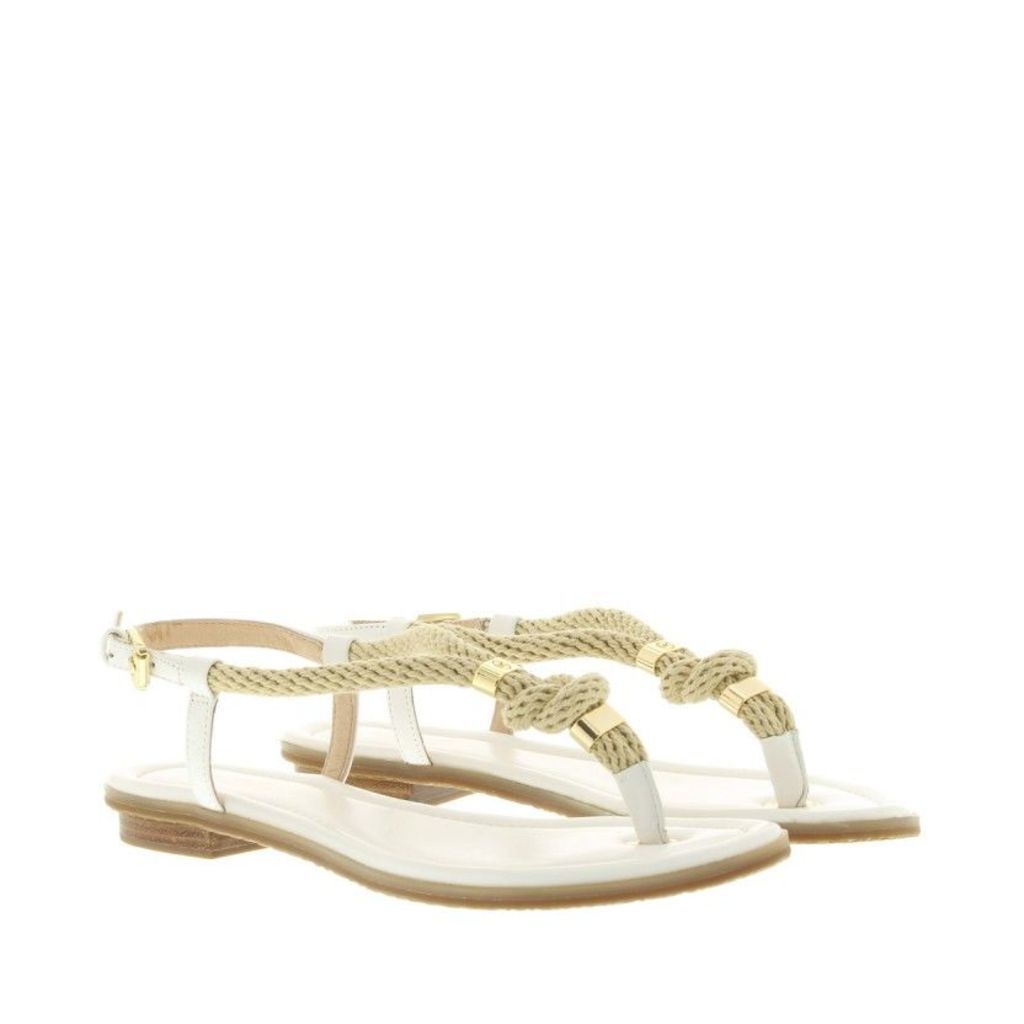 Michael Kors Sandals - Holly Rope Trim Leather Sandal Optic White - in white - Sandals for ladies