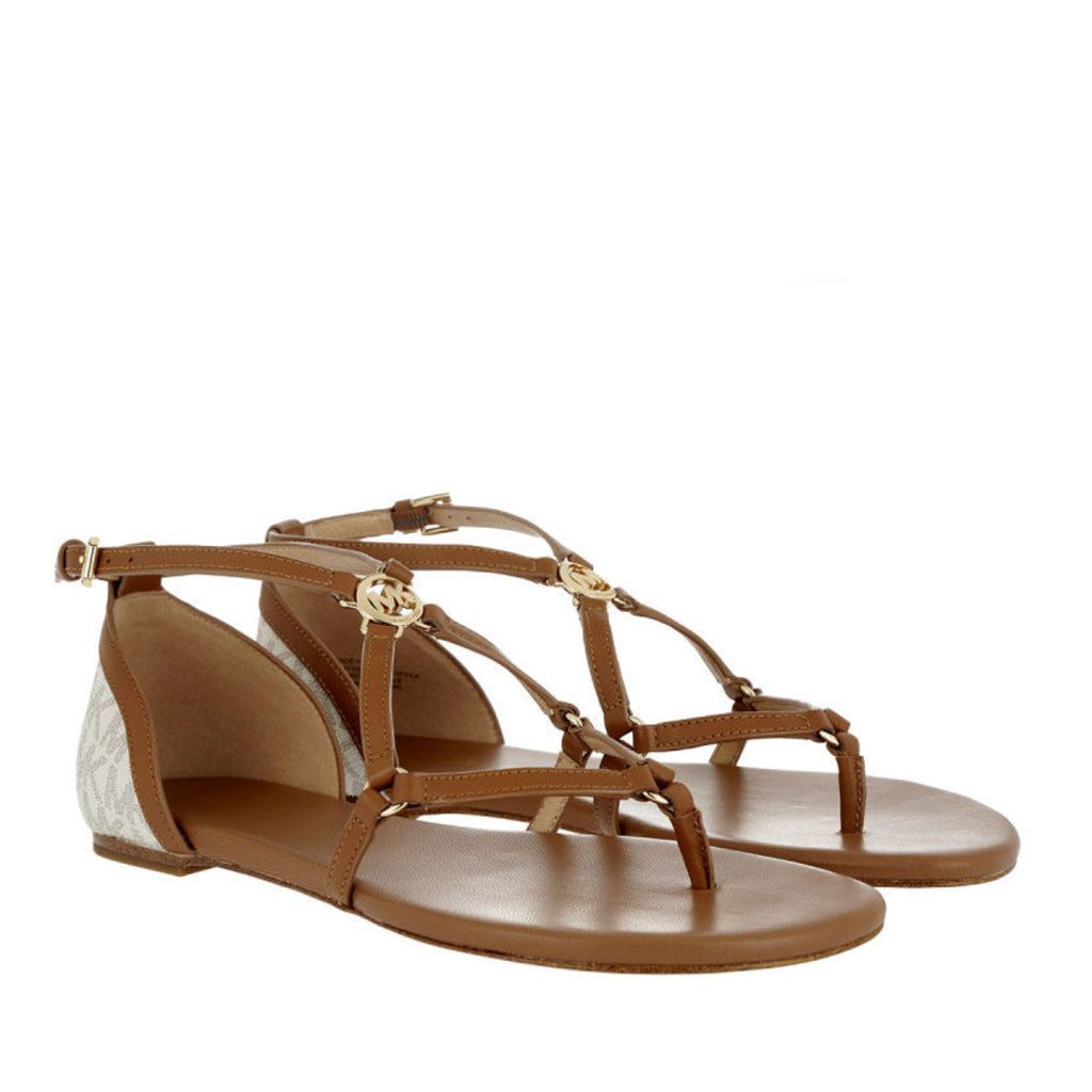 Michael Kors Sandals - Terri Flat Sandal Vanilla/ Acorn - in brown - Sandals for ladies