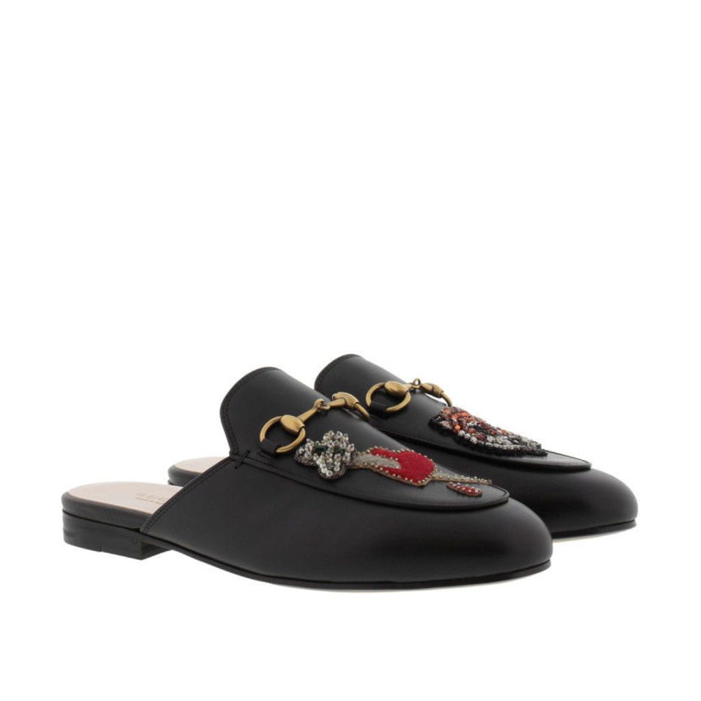 Gucci Loafers & Slippers - Princetown Slipper Embellished Black - in red, black - Loafers & Slippers for ladies