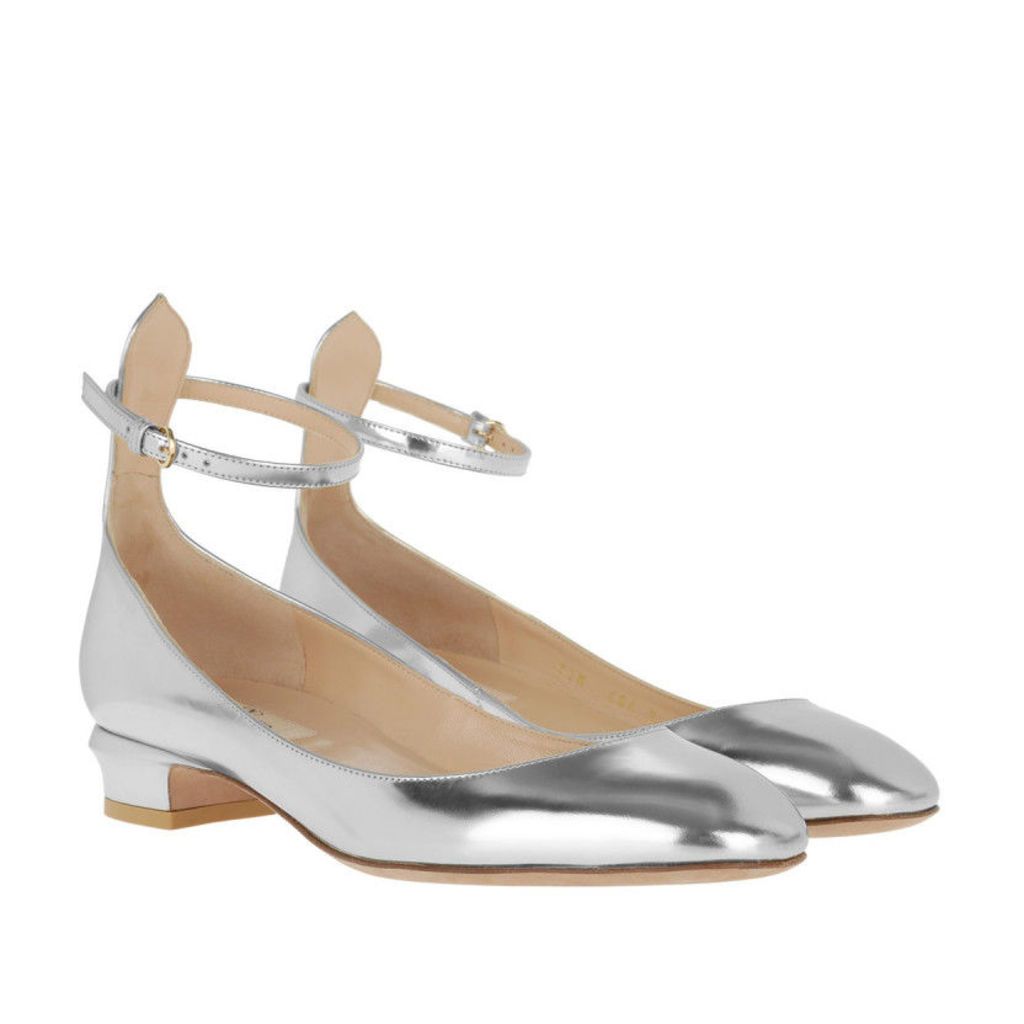 Valentino Pumps - Tan-Go Ankle Strap Pumps Calfskin Argento - in silver - Pumps for ladies