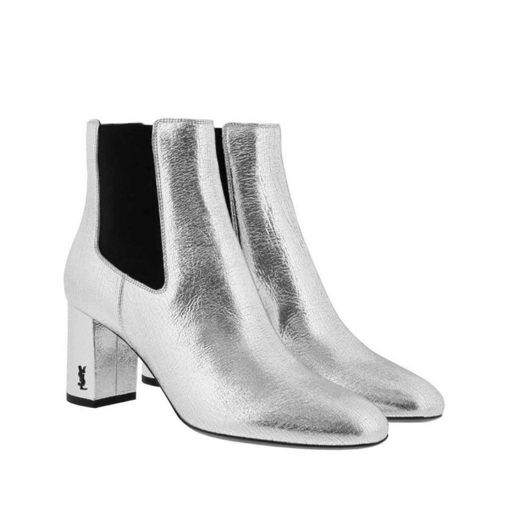 Saint Laurent Boots & Booties - Loulou 70 Chelsea Ankle Boot Silver - in silver - Boots & Booties for ladies