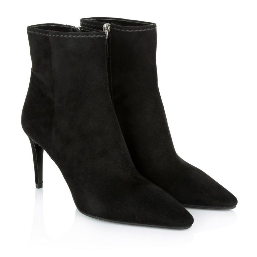 Prada Boots & Booties - Stiletto Bootie Suede Black - in black - Boots & Booties for ladies
