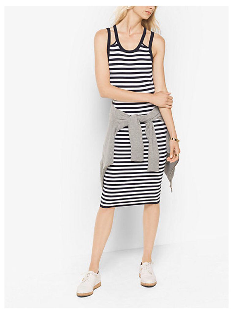 Striped Viscose/nylon Tank Dress
