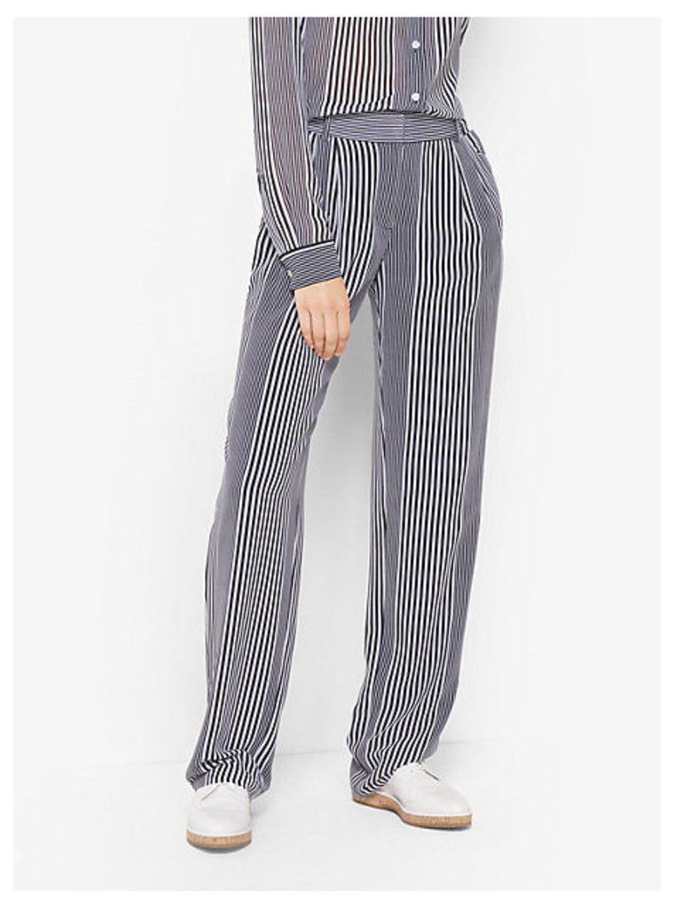 Striped Georgette Trousers