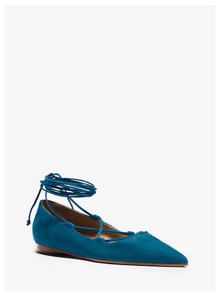 Kallie Runway Suede Lace-Up Flat