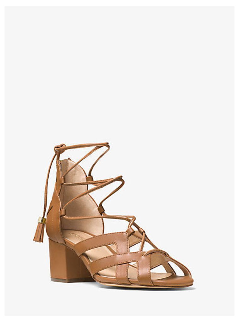 Mirabel Leather Lace-Up Sandal