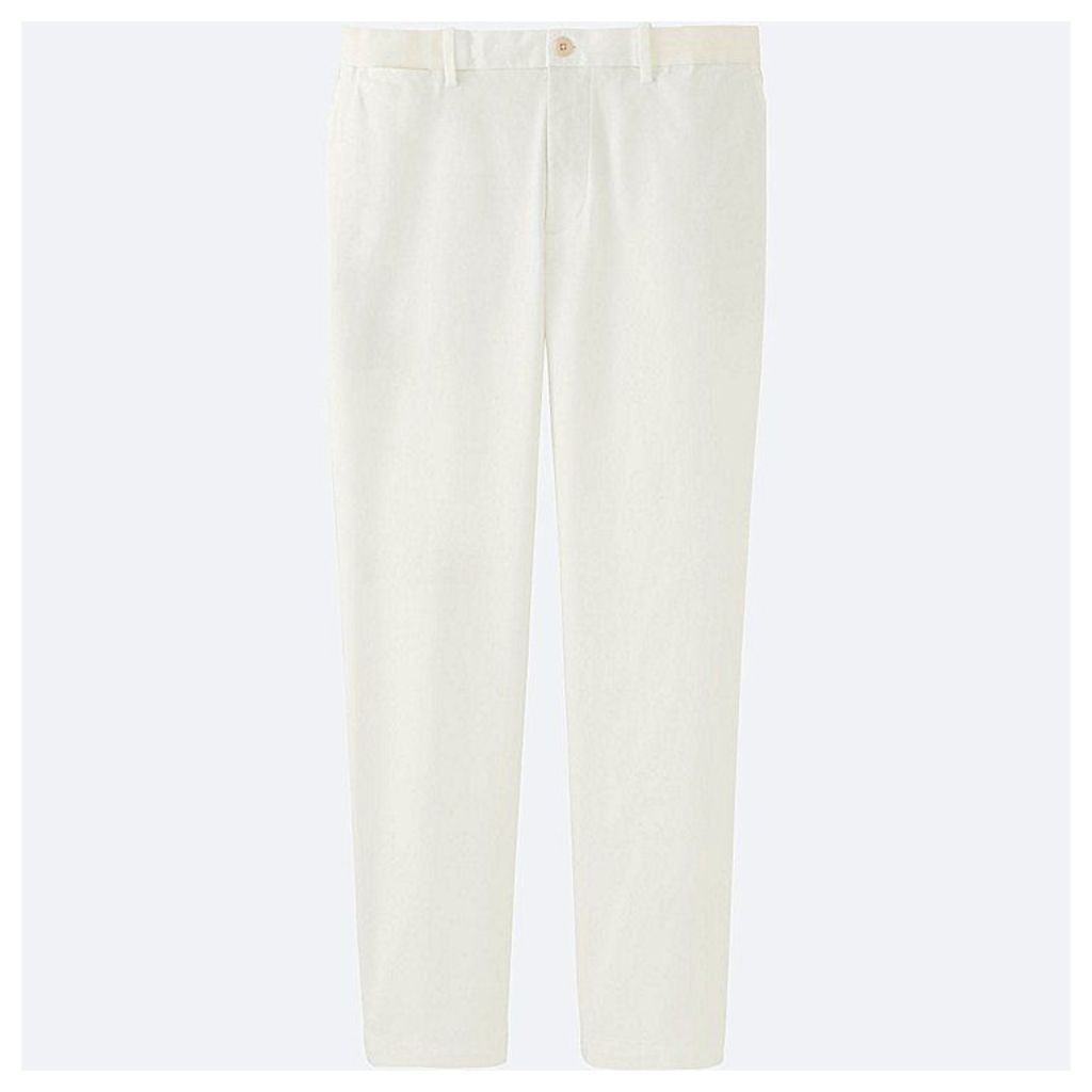 Uniqlo  Men Relaxed Ankle Trousers - White - S