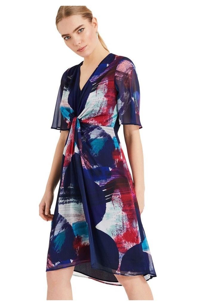 Womens Phase Eight Blue Serefina Abstract Dress -  Blue