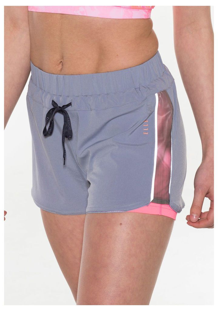ELLESPORT Woven Double Layer Short with Soft Blurred Side Panels