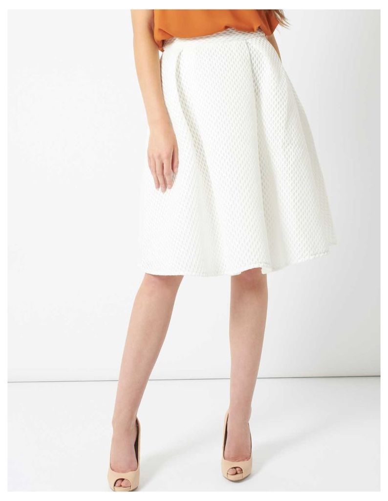 OPHELIA - Midi A Line Mesh Skirt White
