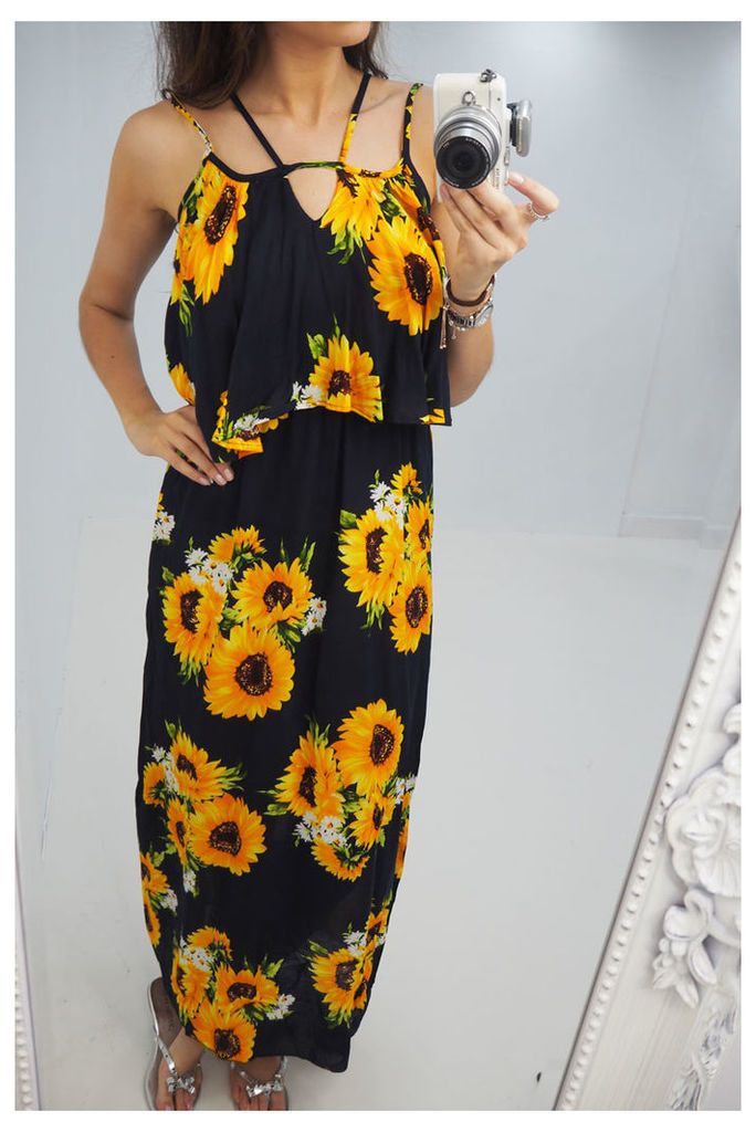 Dianna sun flower printed maxi dress