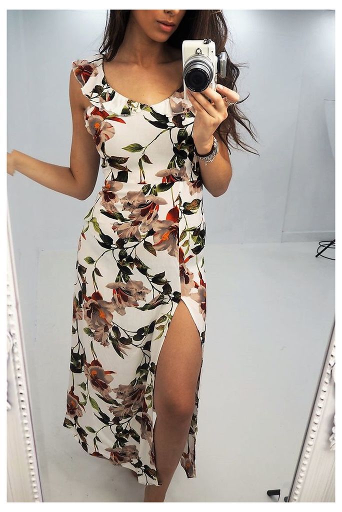 Dinna floral printed split maxi dress