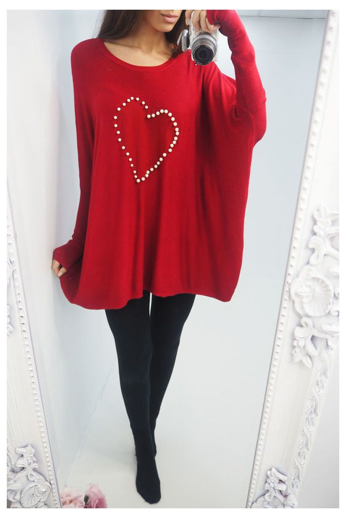 Ainsley pearl heart oversized jumper