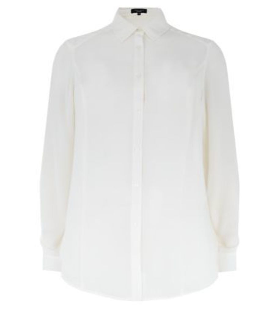 Plus Size White Long Sleeve Shirt