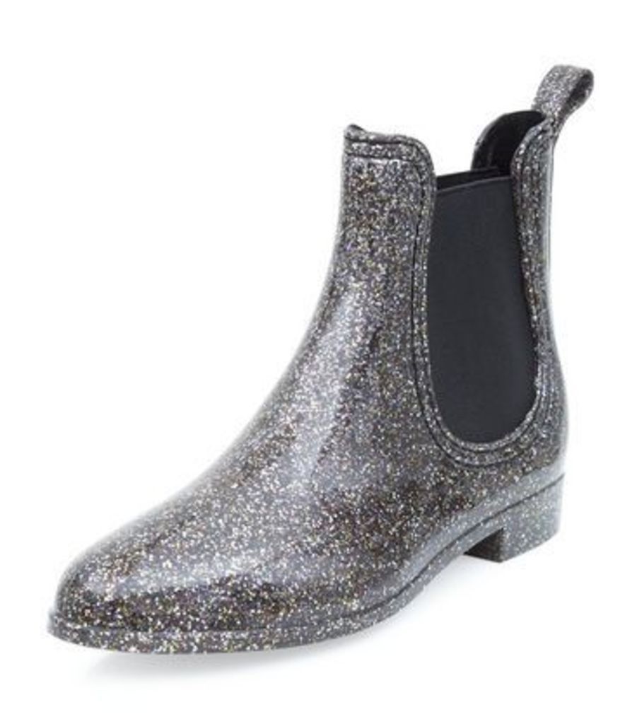 Silver Chelsea Wellies