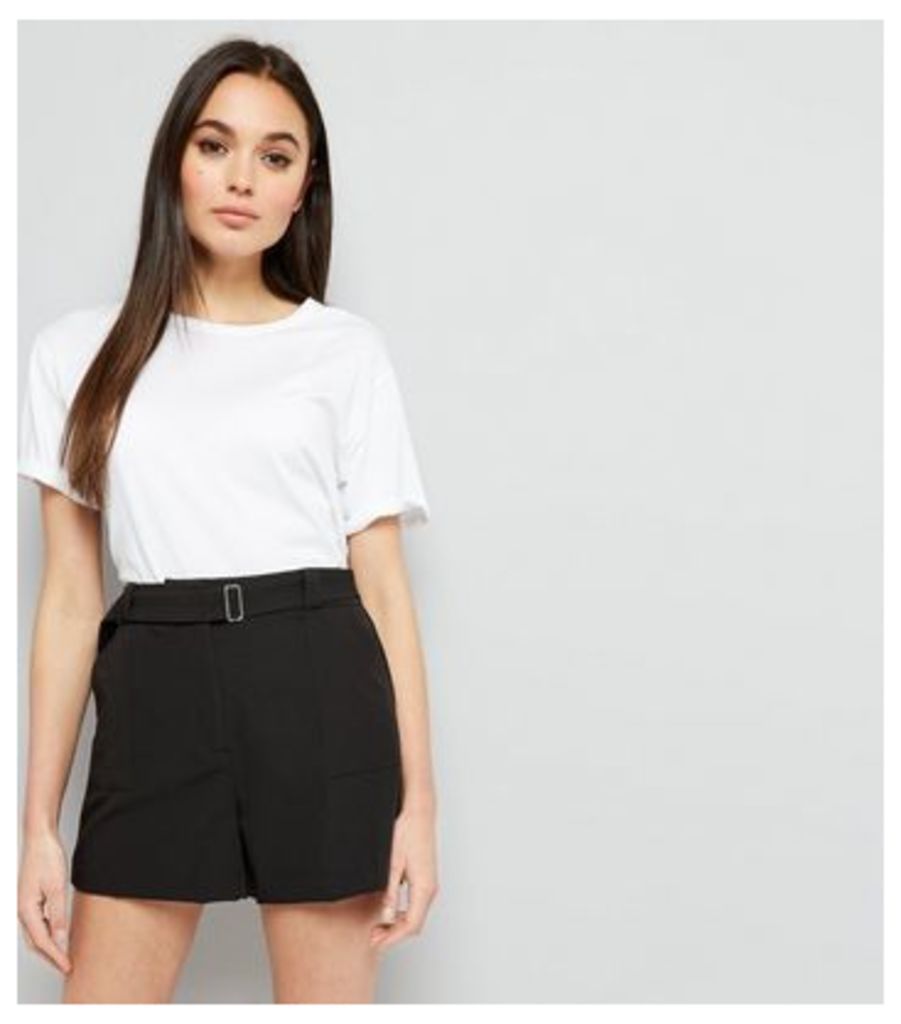 Black D Ring Buckle Shorts