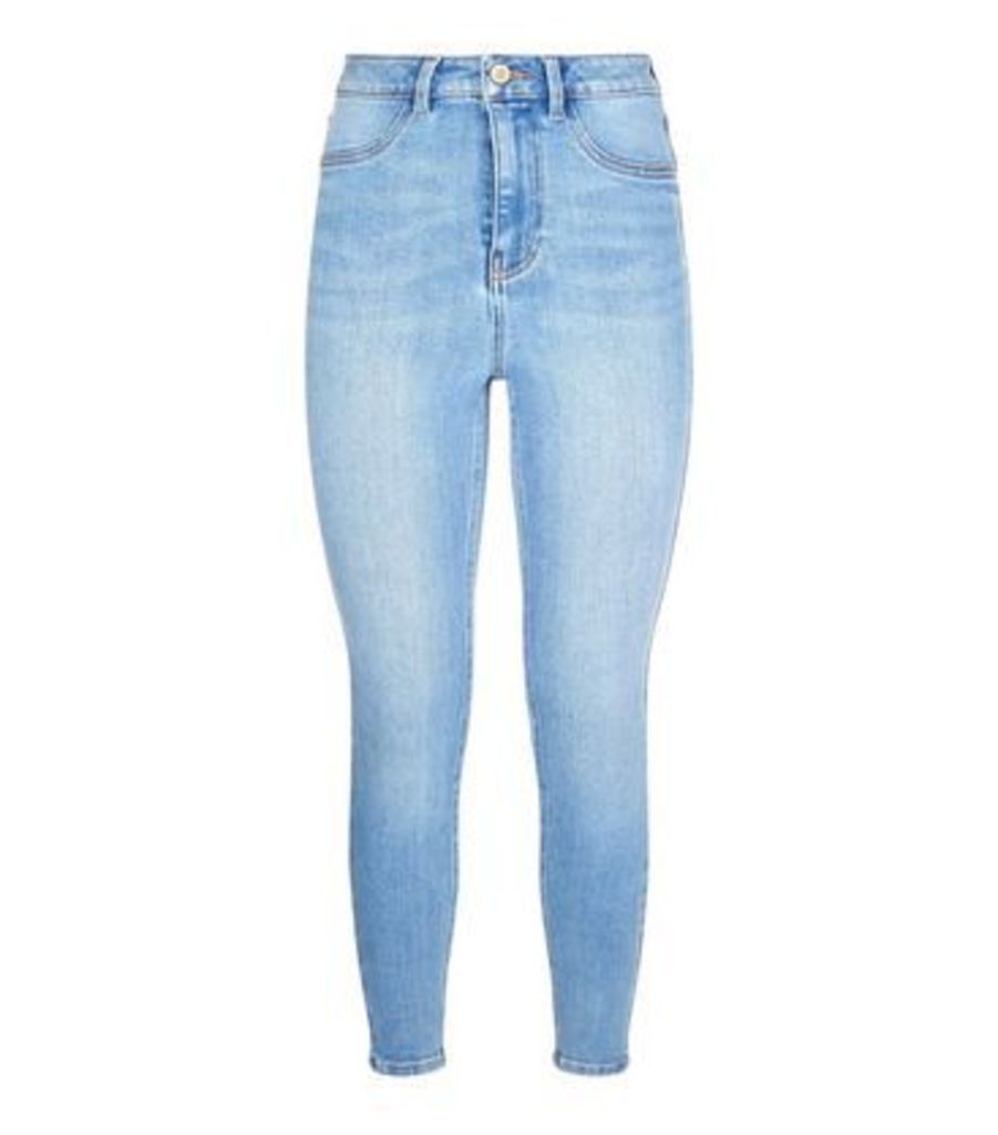 Blue High Waist Super Skinny Hallie Jeans New Look