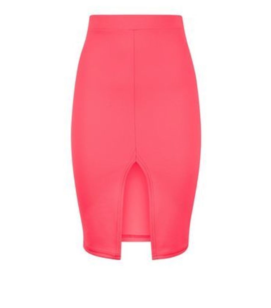 Carpe Diem Bright Pink Midi Skirt New Look