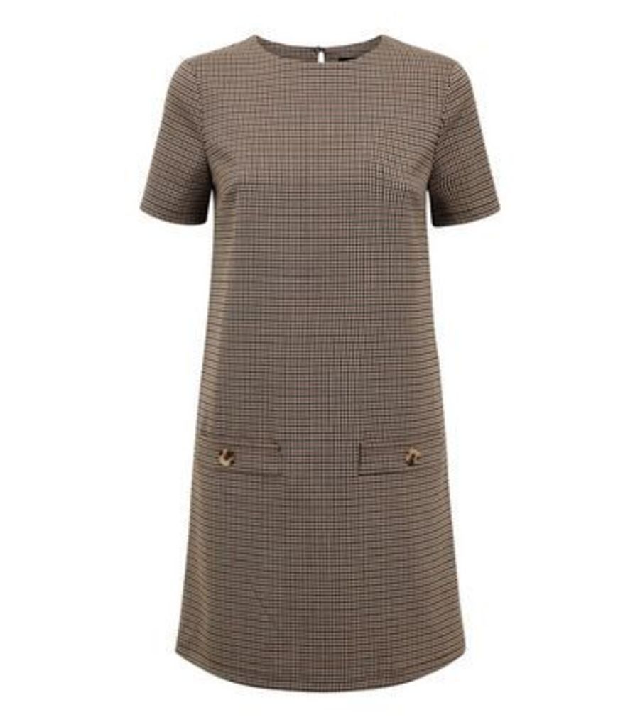 Brown Heritage Check Tunic Dress New Look