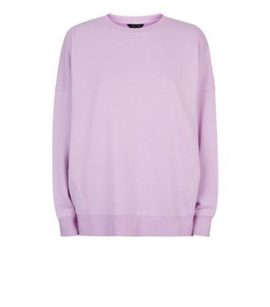 Lilac Crew Neck Sweatshirt New Look