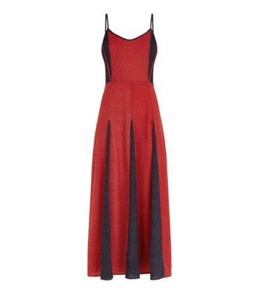 Red Tile Print Maxi Dress New Look