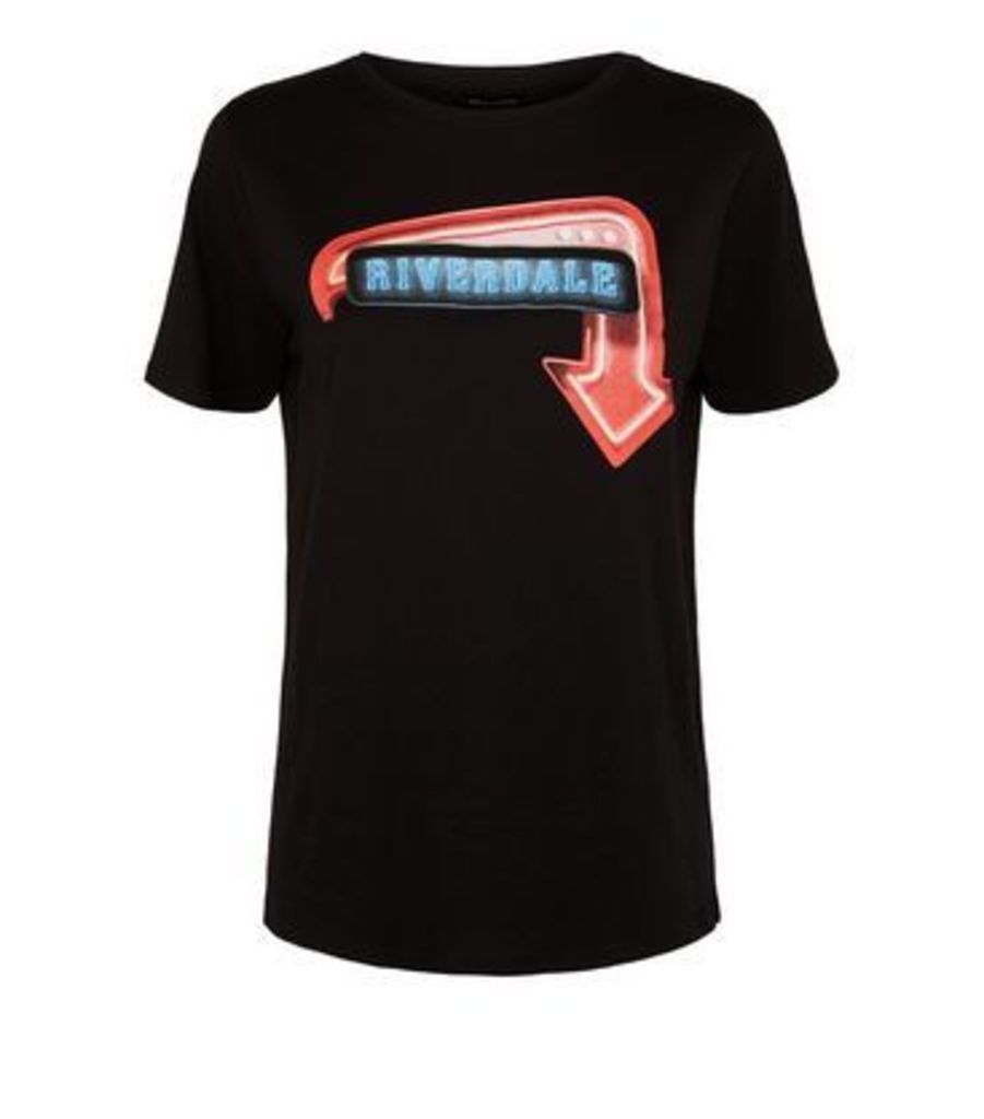 Black Riverdale Slogan Short Sleeve T-Shirt New Look