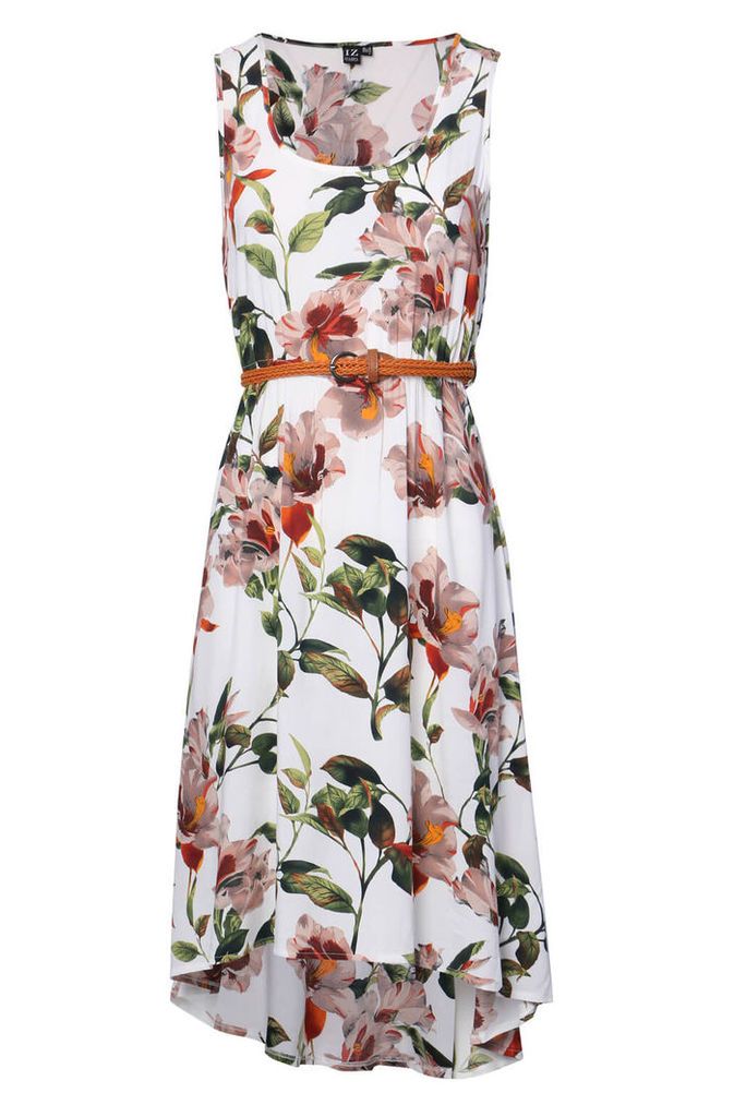 Izabel London Floral Belted Midi Dress