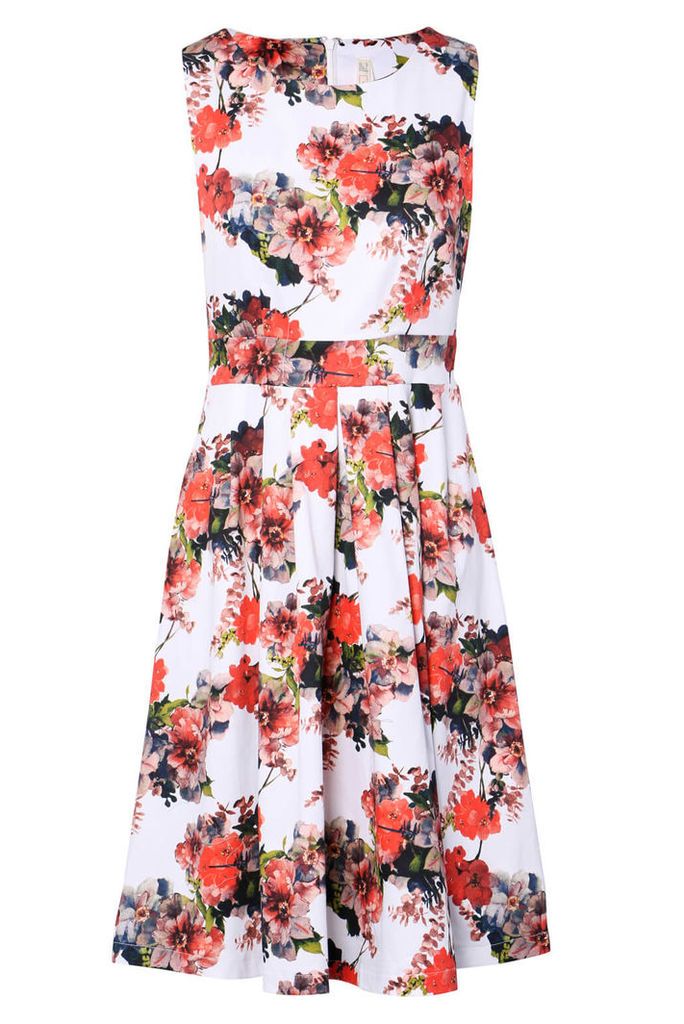 Izabel London Floral Fit & Flare Dress