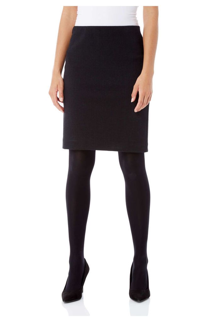 Short Textured Jersey Skirt
