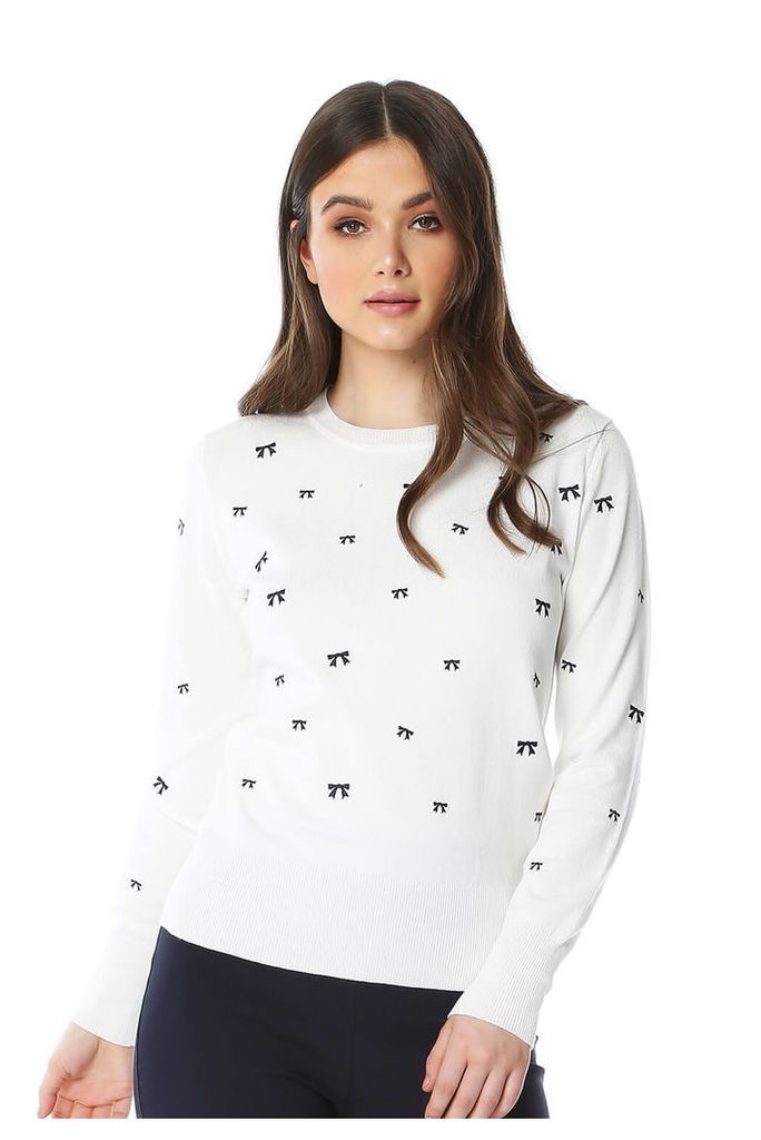 Bow Embroidered Jumper