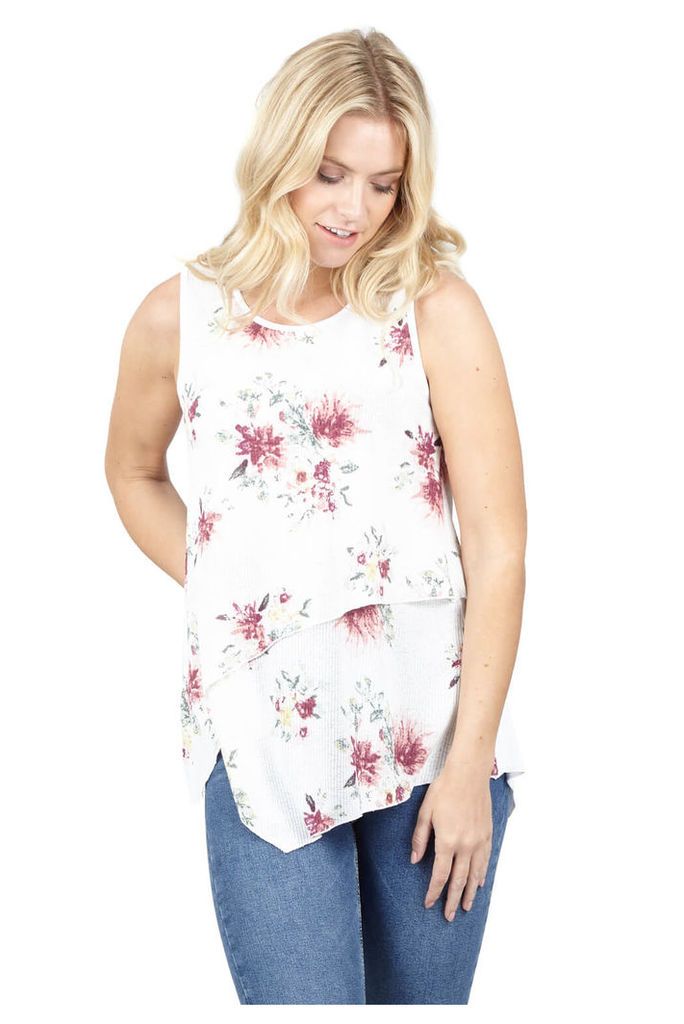 Floral Layered Front Top
