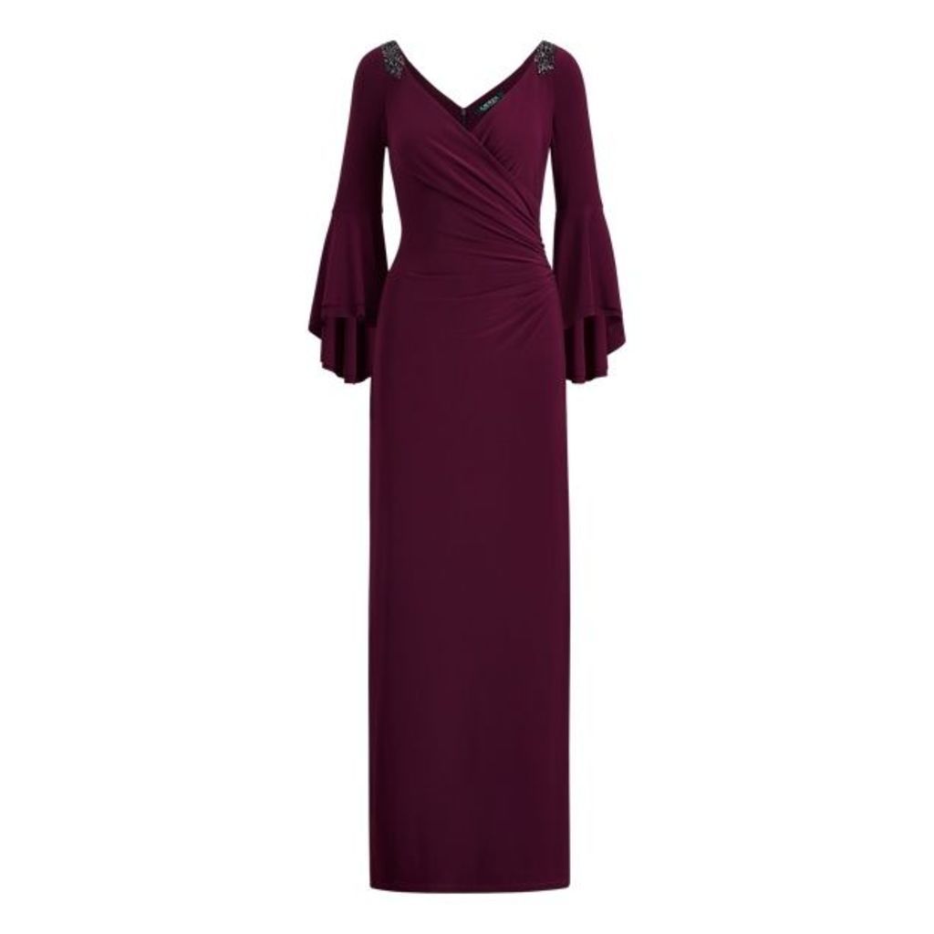 Jersey Bell-Sleeve Gown