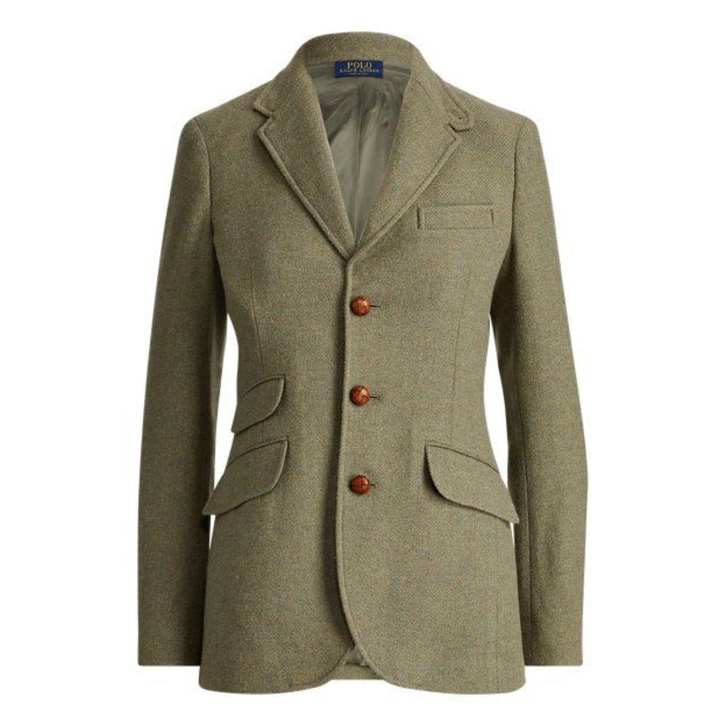 Wool-Blend Tweed Blazer