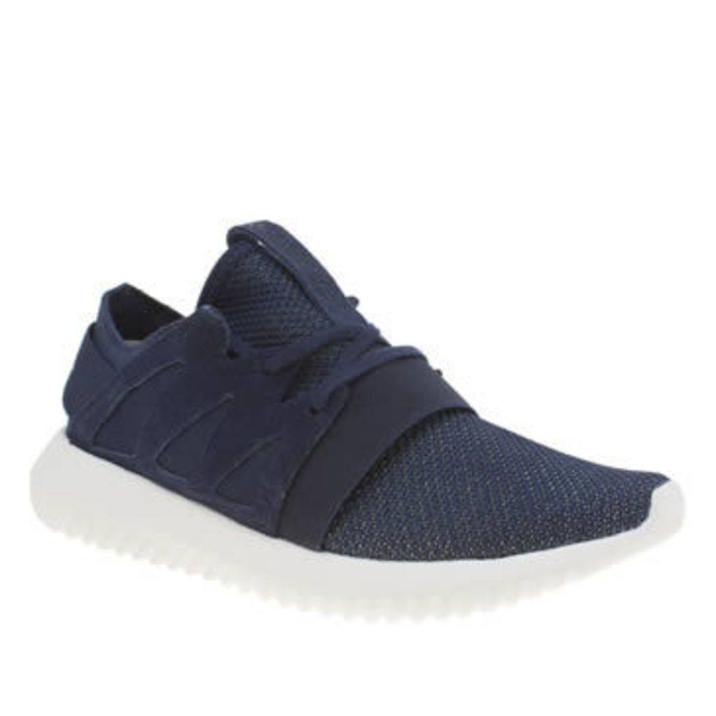Adidas Navy & White Tubular Viral Material Womens Trainers